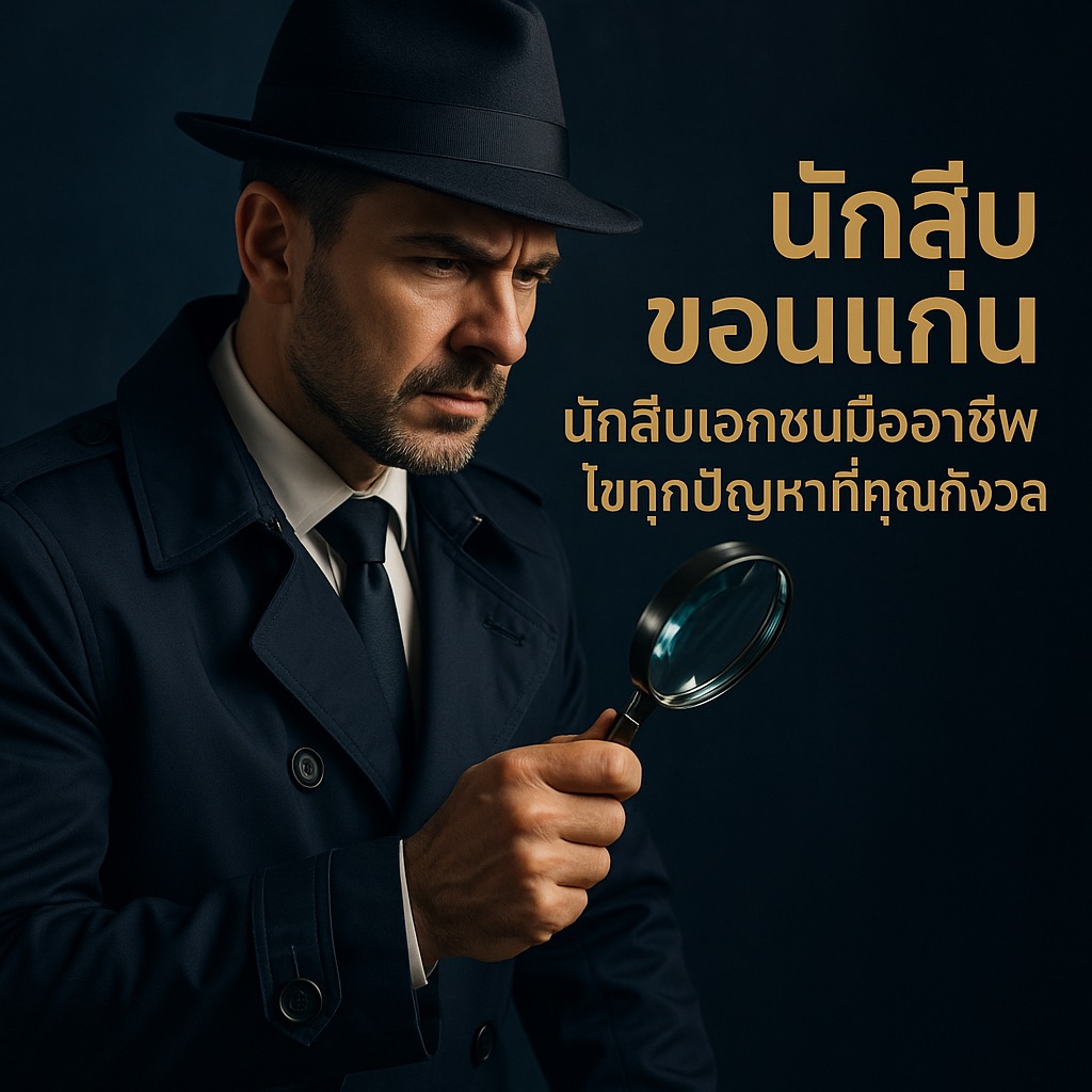 นักสืบขอนแก่น: นักสืบเอกชนมืออาชีพ ไขทุกปัญหาที่คุณกังวล - นักสืบณรงค์