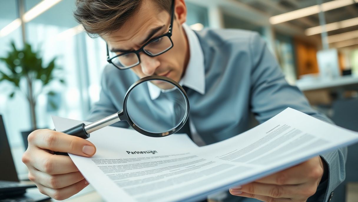 นักสืบตรวจสอบเอกสารก่อนร่วมทุน