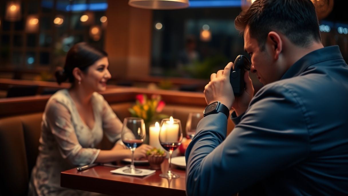 นักสืบกำลังเก็บหลักฐานนอกใจ