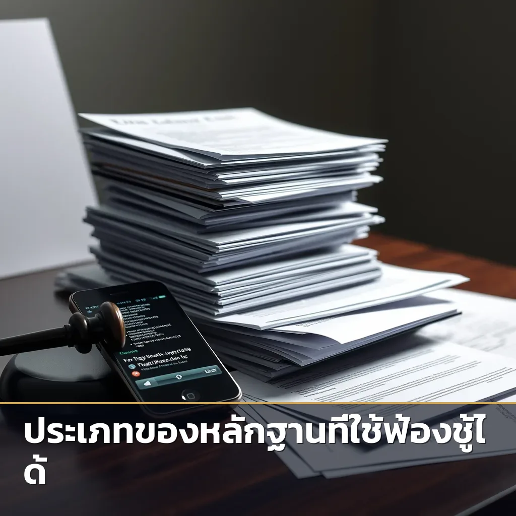 เอกสารทางกฎหมายและหลักฐานดิจิทัลที่ใช้ฟ้องชู้