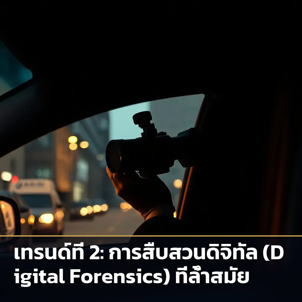 นักสืบกำลังเฝ้าระวังและสะกดรอยด้วยอุปกรณ์อัจฉริยะอย่างแนบเนียน