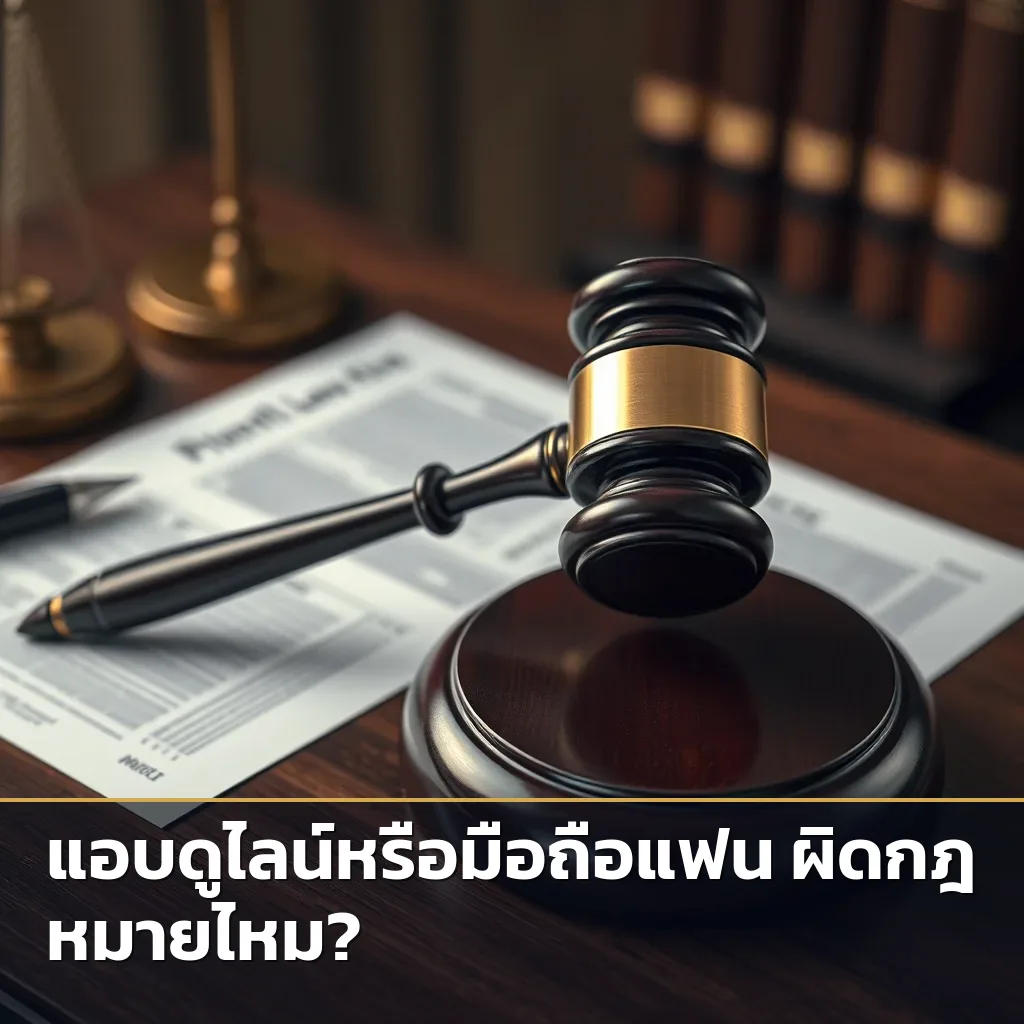 ค้อนผู้พิพากษาและเอกสารกฎหมาย สื่อถึงผลกระทบทางกฎหมายของการแอบดูมือถือแฟน