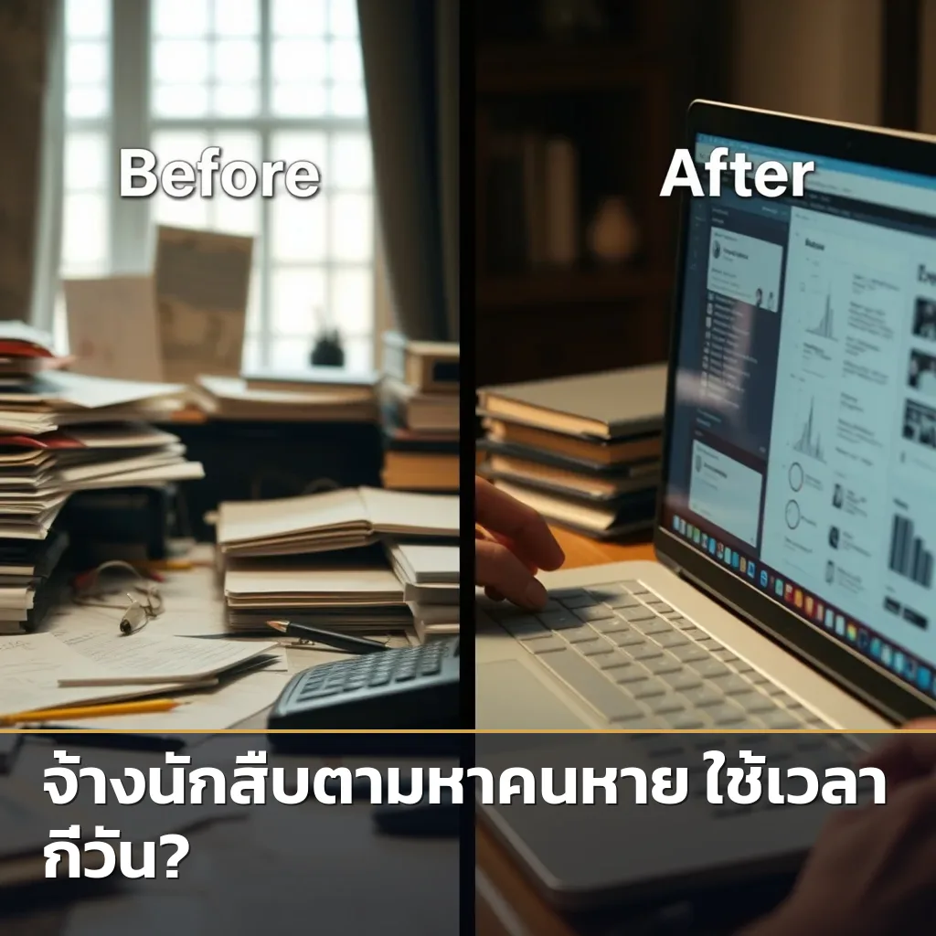 เปรียบเทียบความแตกต่างก่อนและหลังจ้างนักสืบตามหาคนหาย