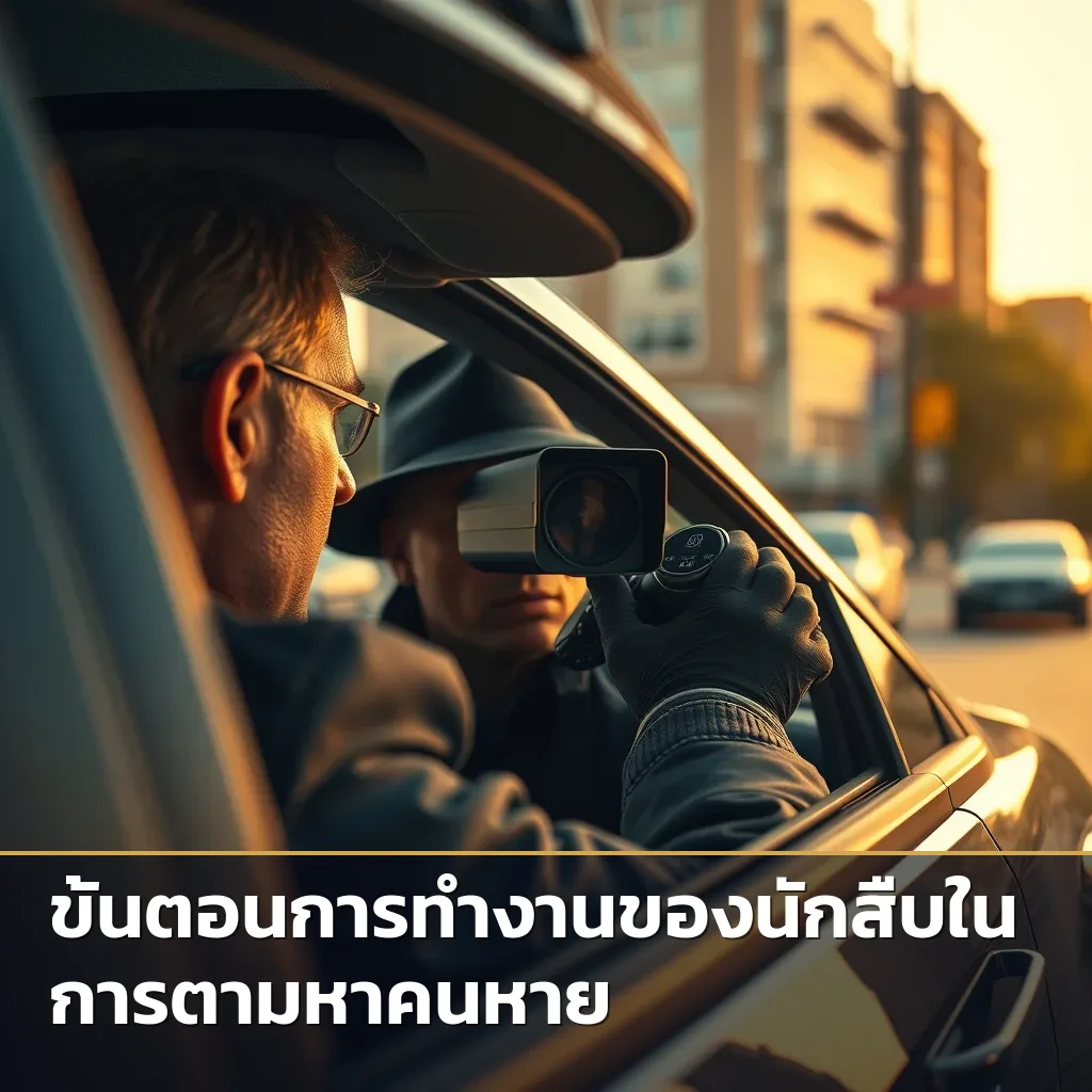 นักสืบกำลังดำเนินการสืบสวนและเก็บหลักฐานเพื่อตามหาคนหาย