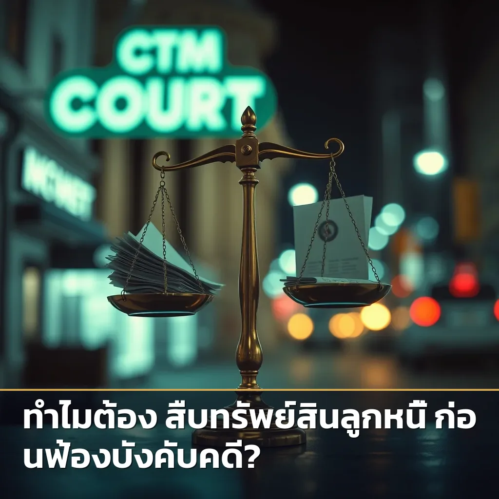 ภาพเปรียบเทียบความคุ้มค่าของการสืบทรัพย์สินลูกหนี้ก่อนฟ้องบังคับคดี