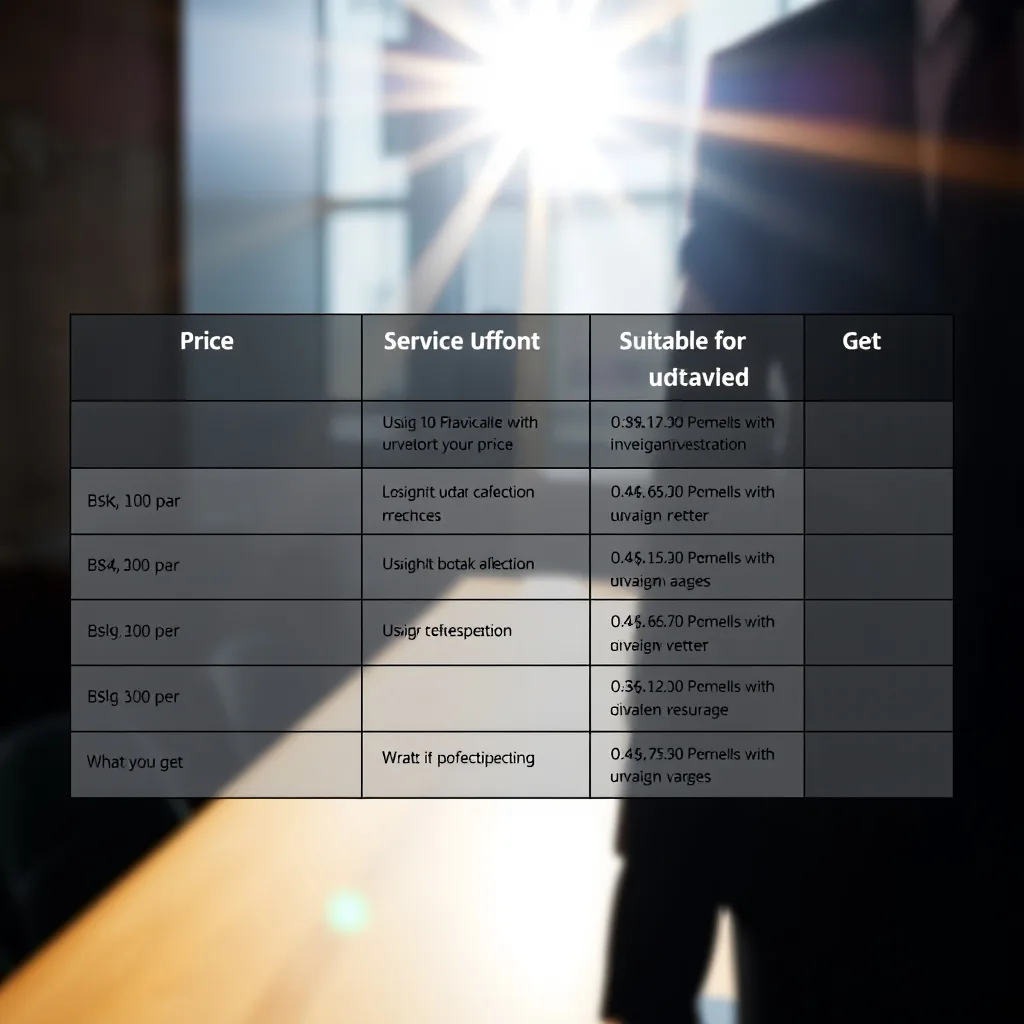 ตารางเปรียบเทียบแพ็คเกจบริการจ้างนักสืบเช็คพนักงานทุจริตจากนักสืบณรงค์