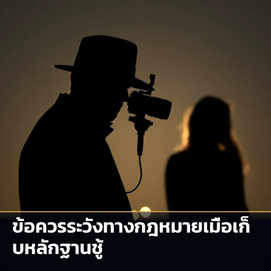 นักสืบกำลังสืบชู้สาวอย่างรอบคอบจากระยะไกล โดยใช้อุปกรณ์มืออาชีพในการเก็บหลักฐานชู้ใช้ฟ้องหย่า