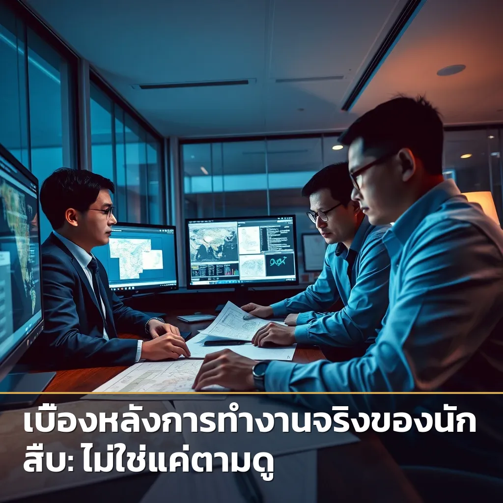 ทีมงานนักสืบณรงค์กำลังวิเคราะห์ข้อมูลและวางแผนกลยุทธ์การทำงานนักสืบ