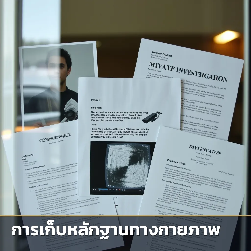 ภาพรวมหลักฐานหลากหลายประเภทที่นักสืบเก็บรวบรวม