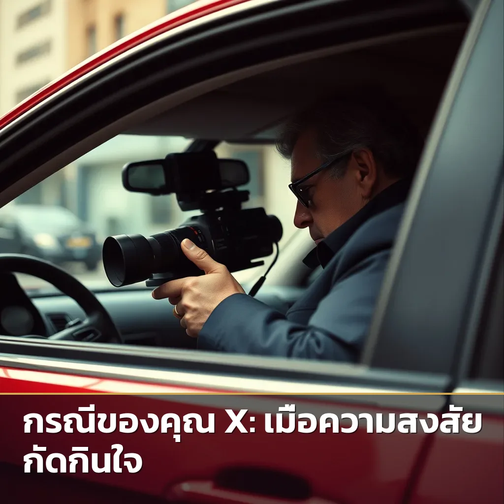 นักสืบมืออาชีพกำลังเฝ้าระวังและสืบชู้สาวจากในรถยนต์อย่างแนบเนียน