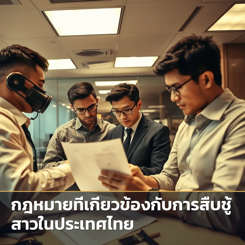 ทีมงานนักสืบณรงค์กำลังวิเคราะห์หลักฐานในการสืบชู้สาวด้วยความเป็นมืออาชีพ