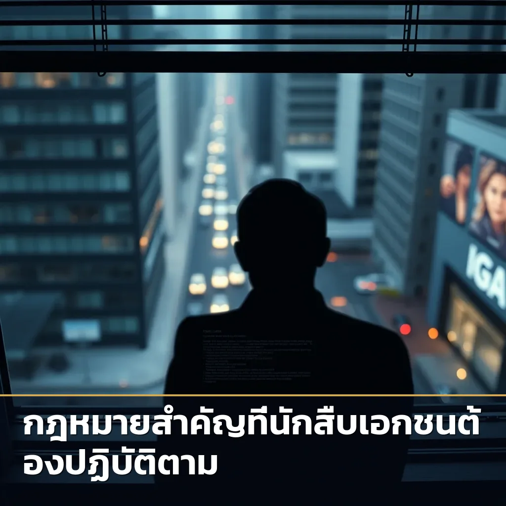 ภาพนักสืบกำลังสังเกตการณ์ในที่สาธารณะโดยไม่ละเมิดกฎหมายไทย