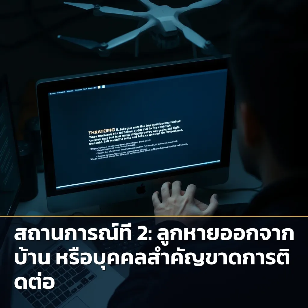 ภาพชายคนหนึ่งกำลังเผชิญการถูกคุกคามและต้องการใช้บริการนักสืบ