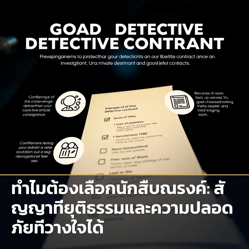 รายการตรวจสอบองค์ประกอบสำคัญที่สัญญาจ้างนักสืบที่ดีต้องมี เพื่อความปลอดภัยของลูกค้า