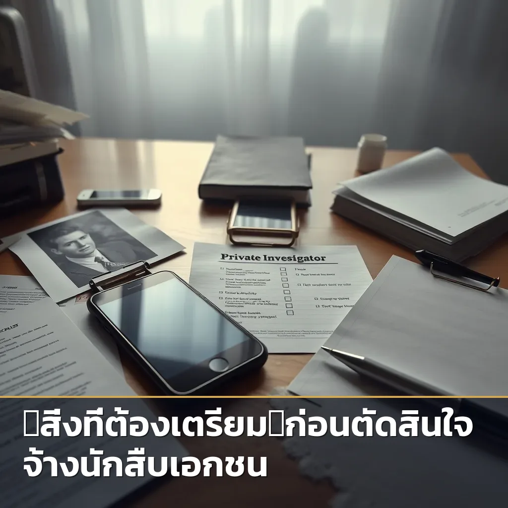 รายการสิ่งที่ต้องเตรียมก่อนจ้างนักสืบเอกชนอย่างมีประสิทธิภาพ