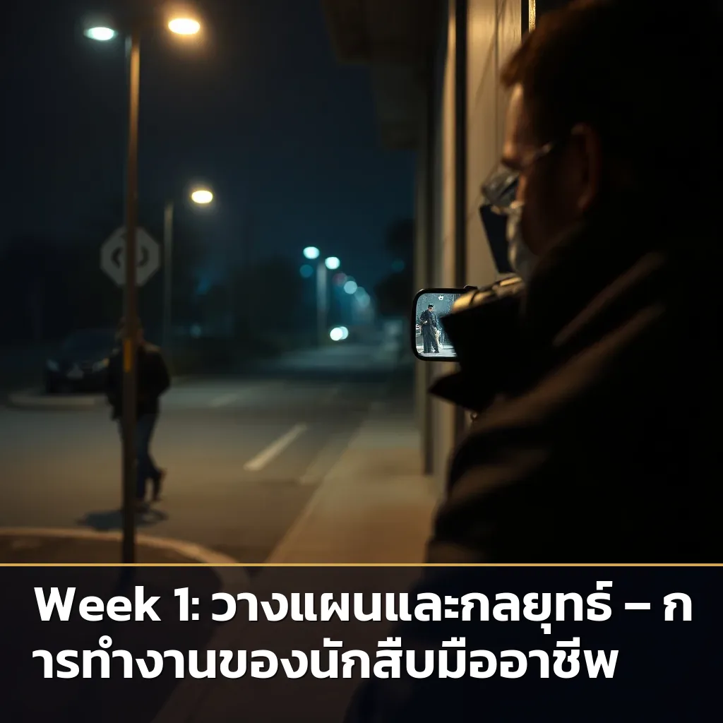 นักสืบกำลังปฏิบัติงานภาคสนามเพื่อหาคำตอบสำหรับคำถามที่ควรถามบริษัทนักสืบ