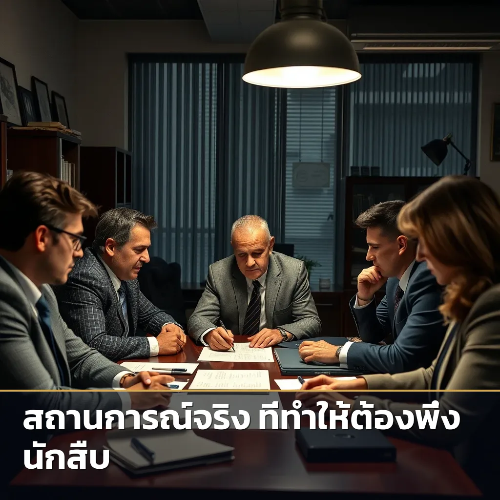 ทีมงานบริษัทนักสืบมืออาชีพ นักสืบณรงค์ กำลังประชุมวางแผนการสืบสวนคดีซับซ้อน