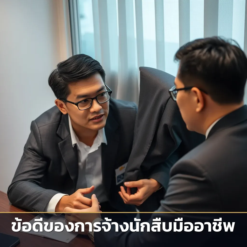 นักสืบณรงค์ให้คำปรึกษาลูกค้าอย่างมืออาชีพและเป็นส่วนตัว