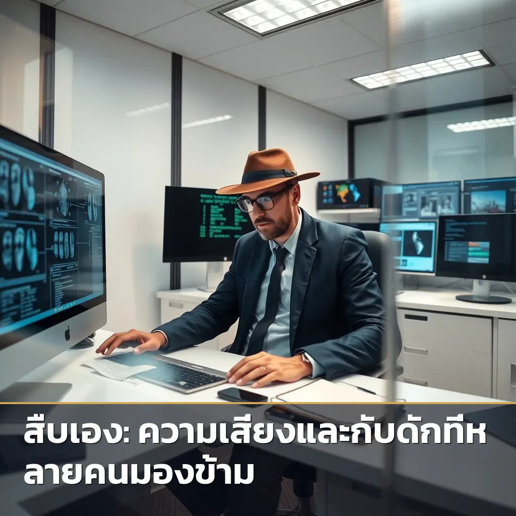 นักสืบณรงค์กำลังใช้เครื่องมือเฉพาะทางในการสืบหาข้อมูลดิจิทัล