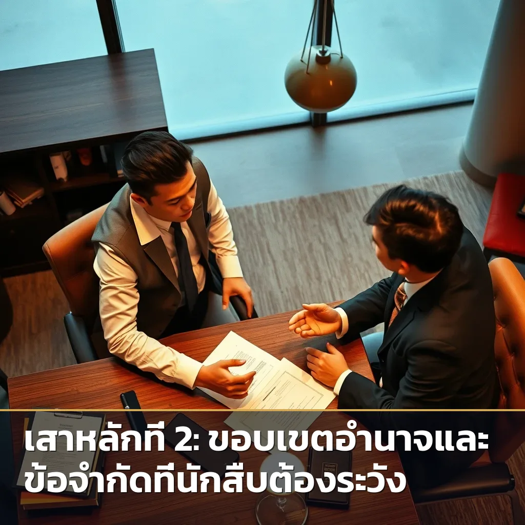 นักสืบณรงค์ให้คำปรึกษาลูกค้าเกี่ยวกับขอบเขตอำนาจของนักสืบตามกฎหมาย
