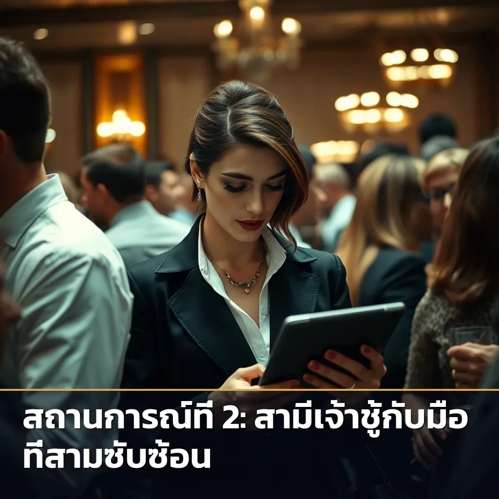 นักสืบผู้หญิงกำลังจดบันทึกอย่างรอบคอบในงานสังคมชั้นสูง