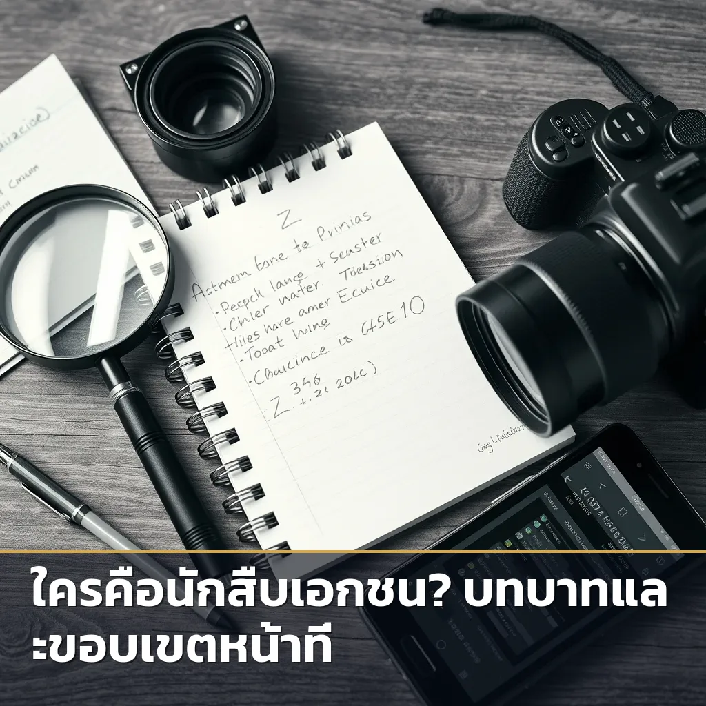 เครื่องมือและอุปกรณ์ของนักสืบเอกชนสำหรับการรวบรวมหลักฐาน