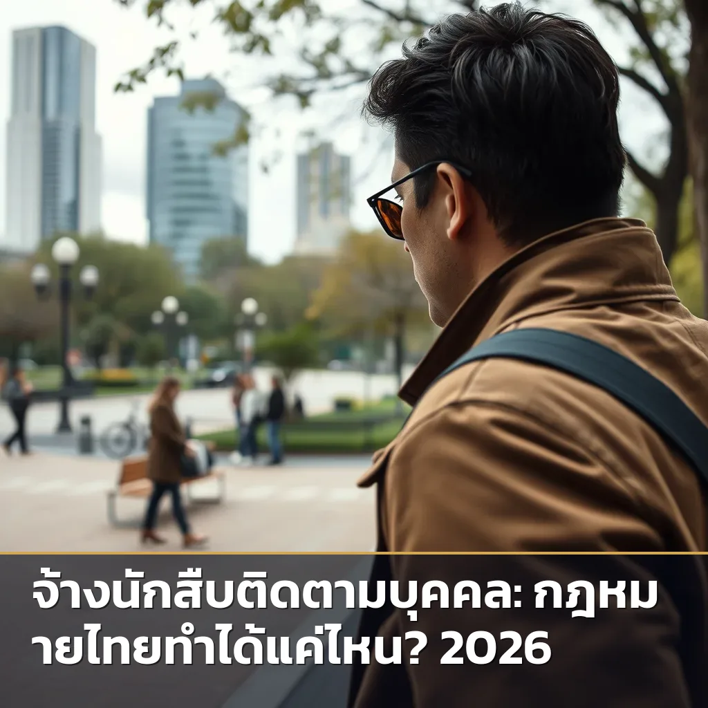 จ้างนักสืบติดตามบุคคล: กฎหมายไทยทำได้แค่ไหน? 2026