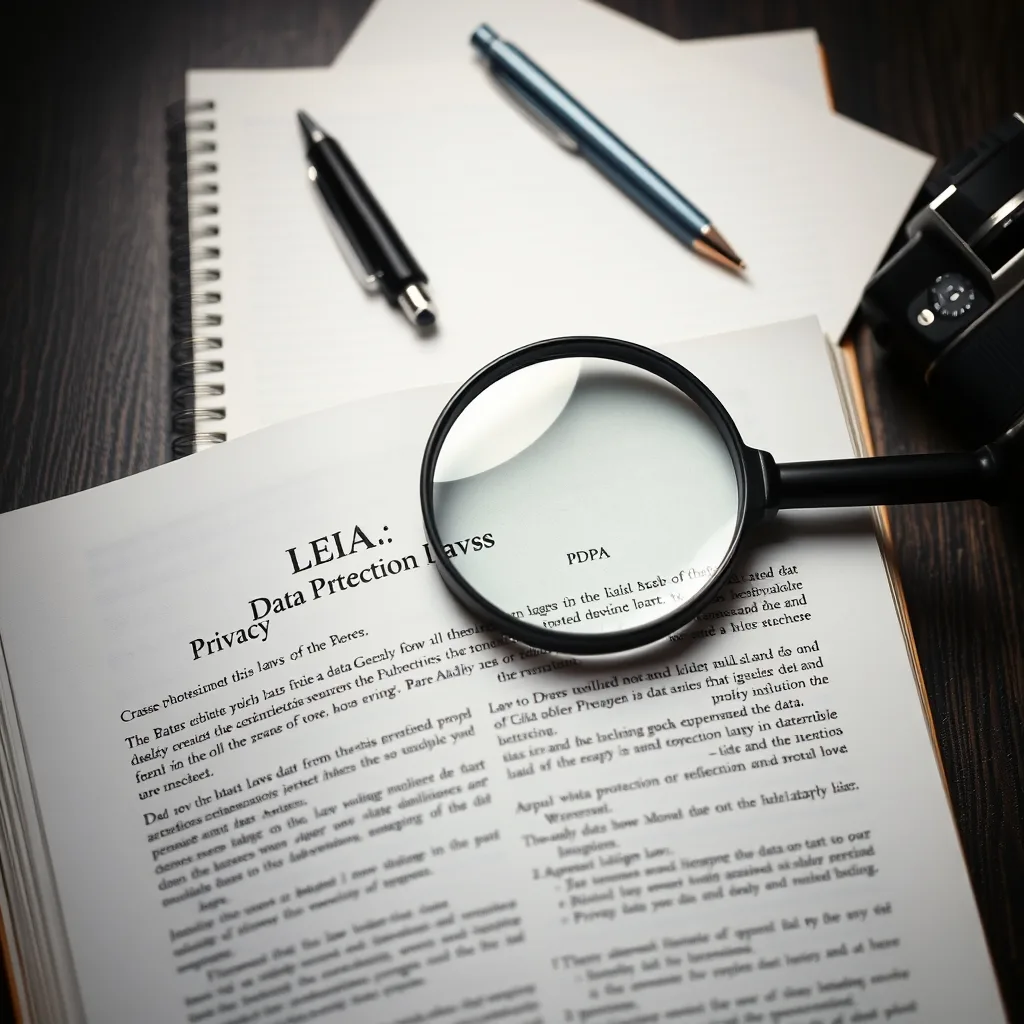 เอกสารกฎหมายที่เกี่ยวข้องกับการสืบสวน เช่น พ.ร.บ.คุ้มครองข้อมูลส่วนบุคคล (PDPA)