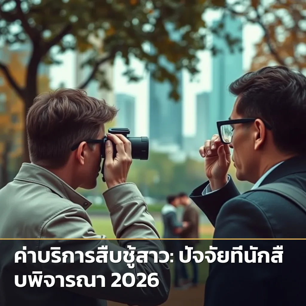 ค่าบริการสืบชู้สาว: ปัจจัยที่นักสืบพิจารณา 2026