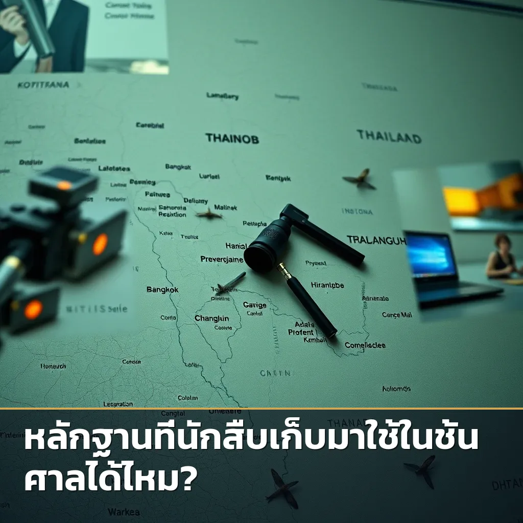 แผนที่ประเทศไทยแสดงความท้าทายในการทำงานของนักสืบในแต่ละจังหวัด