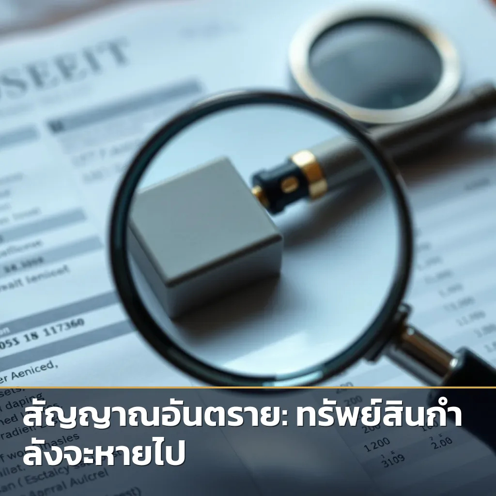 แว่นขยายส่องเอกสารทางการเงินสำคัญในการสืบหาทรัพย์สิน