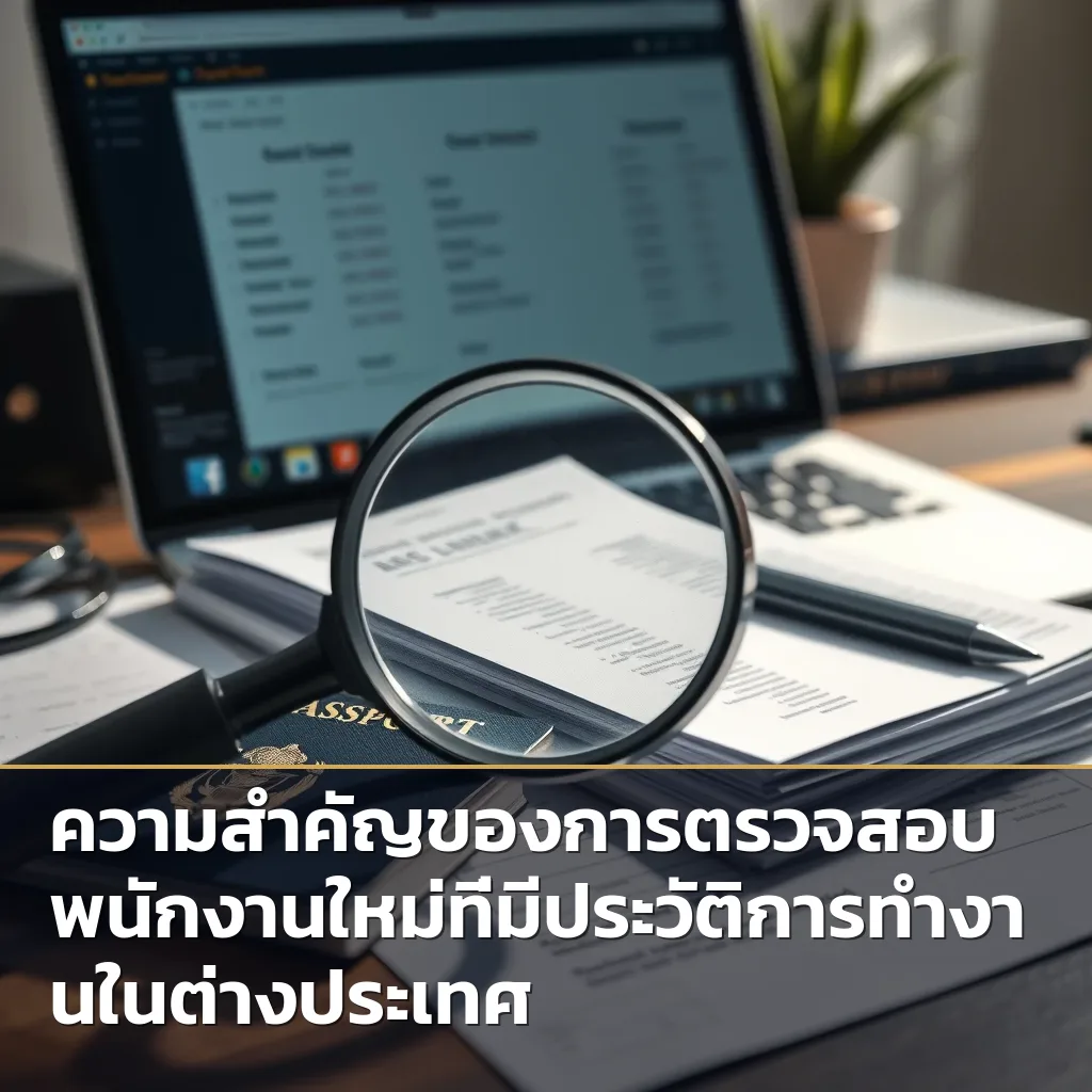 การตรวจสอบเอกสารและพาสปอร์ตเพื่อคัดกรองพนักงานใหม่ต่างประเทศ