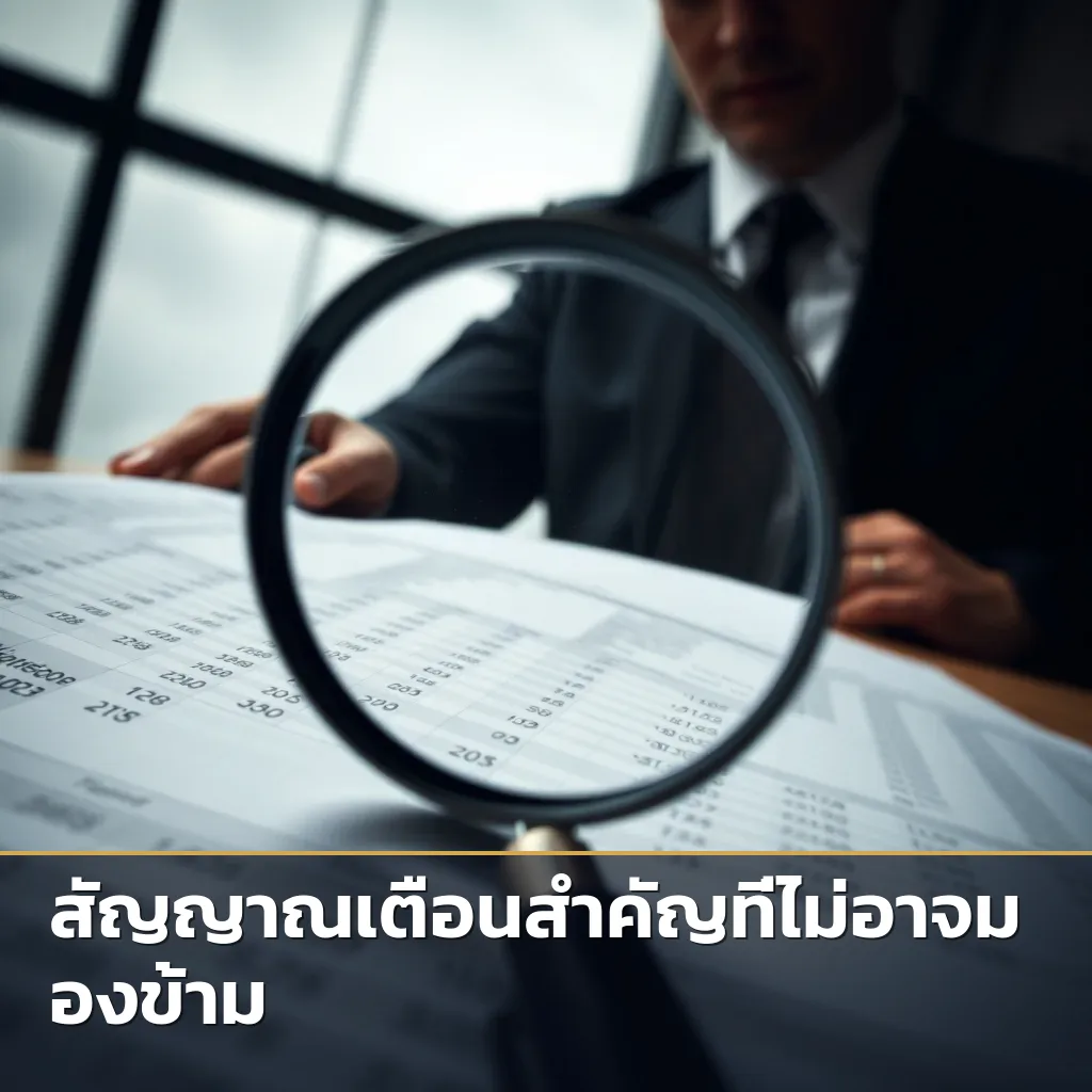 ภาพขยายของแว่นขยายบนตารางข้อมูลทางการเงินที่น่าสงสัยในการตรวจสอบผลประโยชน์ทับซ้อน