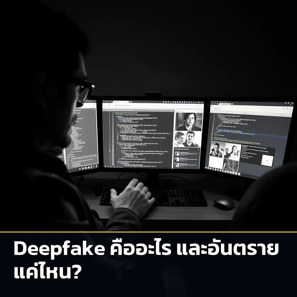 นักสืบกำลังรวบรวมหลักฐาน Deepfake จากหน้าจอคอมพิวเตอร์หลายจอ