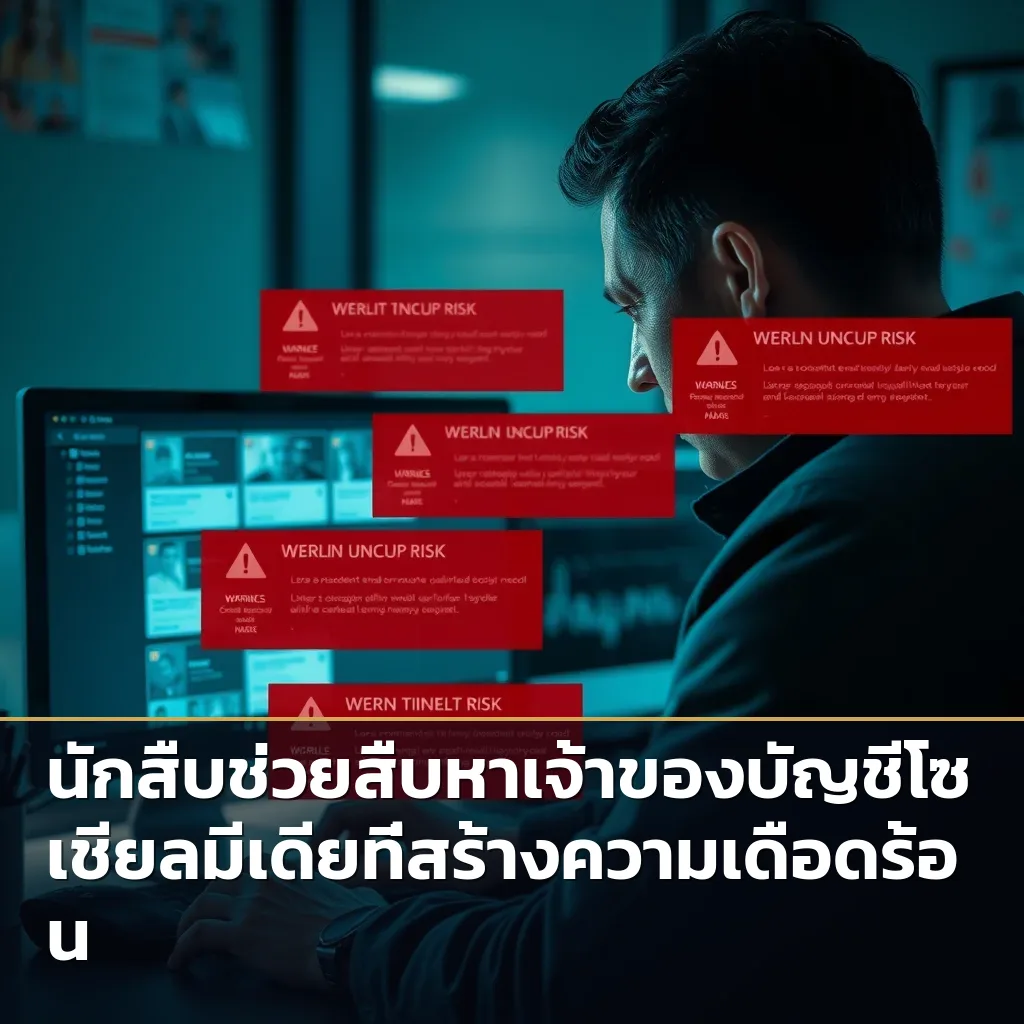 นักสืบช่วยสืบหาเจ้าของบัญชีโซเชียลมีเดียที่สร้างความเดือดร้อน